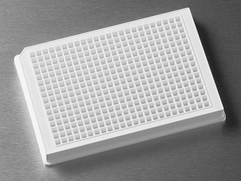 Corning&#174; 384 well microplate, low volume white polystyrene, round bottom, non-sterile, lid: no, pack of 10