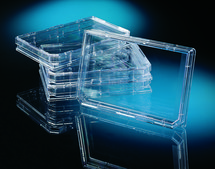 Nunc® OmniTray Single-Well Plate With Lid Nunclon Delta surface, 2 notched corners, clear, sterile, case of 60 ea