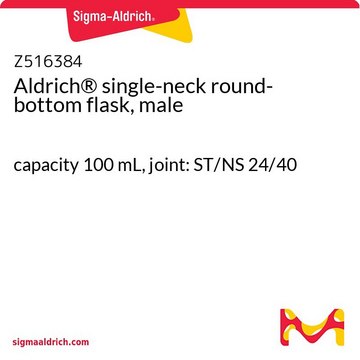 Aldrich&#174; single-neck round-bottom flask, male capacity 100&#160;mL, joint: ST/NS 24/40