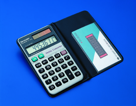 Calculators, Sharp, General-purpose Model EL-344RB Metric conversion calculator