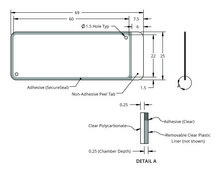 Grace Bio-Labs HybriWell™ sealing system, SecureSeal™ adhesive chamber chamber volume 280-330 μL, L × W × thickness 22 mm × 60 mm × 0.25 mm, port diam. 1.5 mm