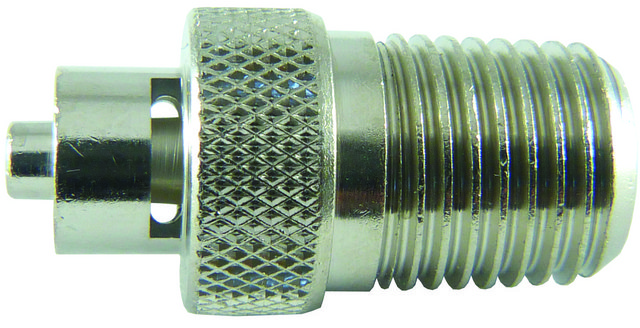 1-way threaded end adapter (NPT) MLL to 1/4-18 (NPT) thread (plated brass)