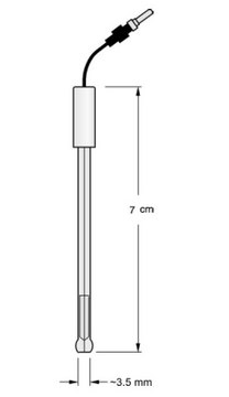 Gold Microelectrode diam. 100&#160;&#956;m