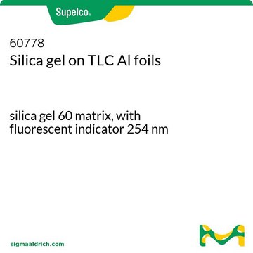 Silica gel on TLC Al foils silica gel 60 matrix, with fluorescent indicator 254 nm