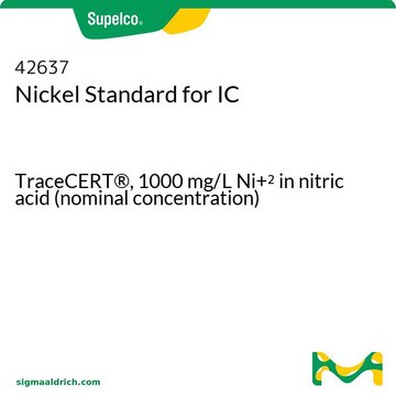 Nickel Standard for IC TraceCERT&#174;, 1000&#160;mg/L Ni+2 in nitric acid (nominal concentration)