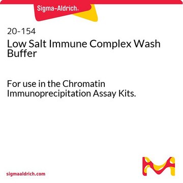 Low Salt Immune Complex Wash Buffer For use in the Chromatin Immunoprecipitation Assay Kits.