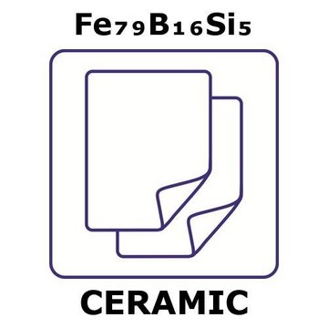 Iron/boron/silicon foil, Fe 79%/B 16%/Si 5%, thickness 0.025&#160;mm, length 10 m, coil width 50&#160;mm