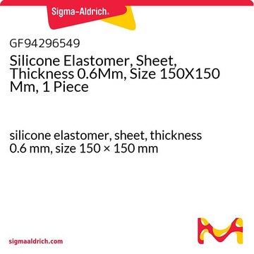 Silicone Elastomer, Sheet, Thickness 0.6Mm, Size 150X150 Mm, 1 Piece silicone elastomer, sheet, thickness 0.6&#160;mm, size 150 × 150&#160;mm