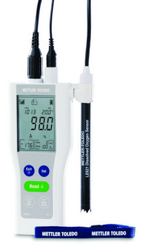 Mettler Toledo FiveGo&#8482; dissolved oxygen portable meter model, F4, Kit including LE621-IP67 DO sensor, AC/DC input 230 V AC, universal plug set