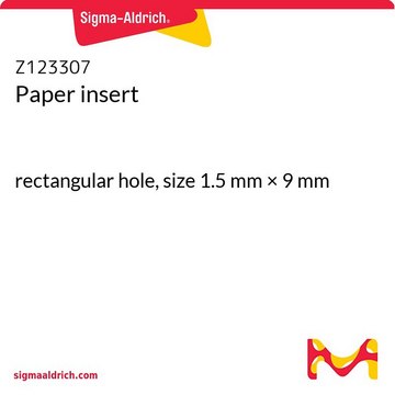 Paper insert rectangular hole, size 1.5&#160;mm × 9&#160;mm