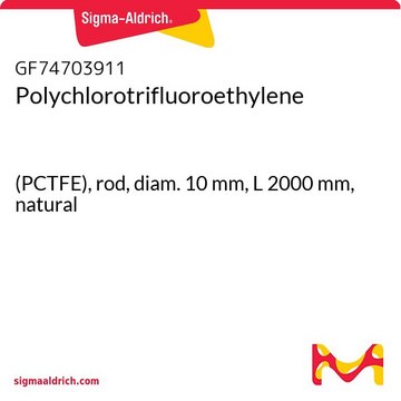 Polychlorotrifluoroethylene (PCTFE), rod, diam. 10 mm, L 2000 mm, natural