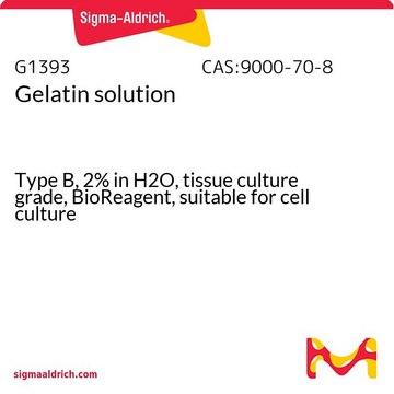 Gelatin solution Type B, 2% in H2O, tissue culture grade, BioReagent, suitable for cell culture