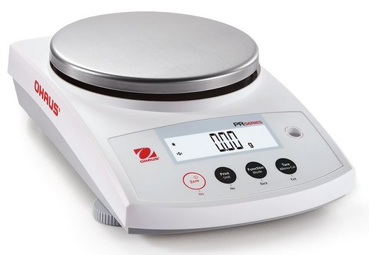 Ohaus&#174; PR Precision Balance Model PR1602/E, weighing capacity 1600&#160;g, resolution: 0.01&#160;g, AC/DC input 230 V, universal plug set