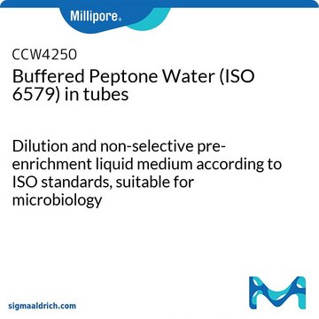 Buffered Peptone Water (ISO 6579) in tubes Dilution and non-selective pre-enrichment liquid medium according to ISO standards, suitable for microbiology