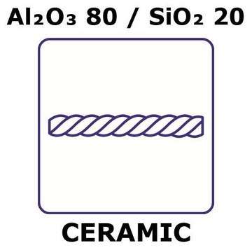 Alumina/Silica fiber, Al2O3 80%/SiO2 20%, tex number 205, length 5 m, filament diameter 0.01mm