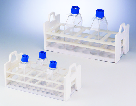 Bel-Art&#174; Tissue Culture Flask Rack Holds 5 x 260 mL flasks, polypropylene