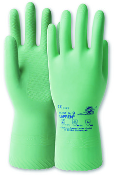 Lapren&#8482; latex/chloroprene flock lined gloves size M