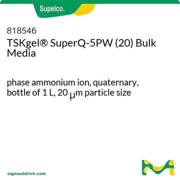 TSKgel&#174; SuperQ-5PW (20) Bulk Media bottle of 1&#160;L, phase ammonium ion, quaternary, 20&#160;&#956;m particle size