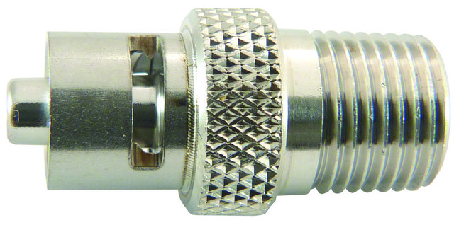 1-way threaded end adapter (NPT) MLL to 1/8-27 (NPT) thread (stainless steel)