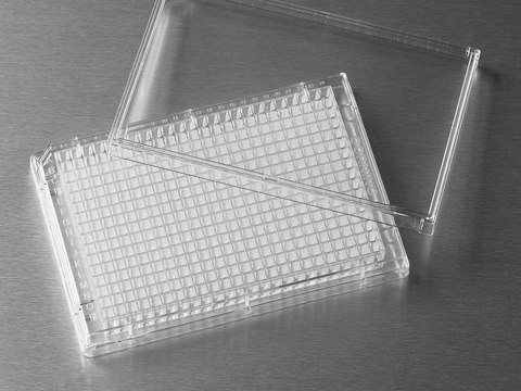 Corning&#174; 384微孔板 Tissue Culture (TC)-treated surface, clear polystyrene, flat bottom, sterile, lid, case of 100