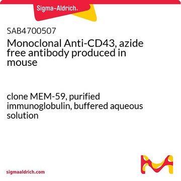 Monoclonal Anti-CD43, azide free antibody produced in mouse clone MEM-59, purified immunoglobulin, buffered aqueous solution