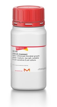 LB Broth (Lennox) Highly-referenced microbial growth powder medium, low salt, suitable for salt-sensitive E.coli culture.