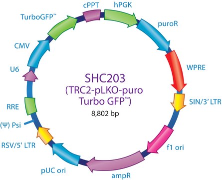 MISSION&#174; 对照载体 Green fluorescent protein marker to monitor transduction efficiency