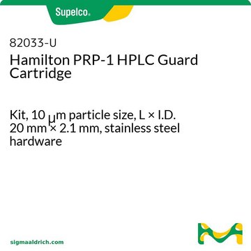 Hamilton PRP-1 HPLC Guard Cartridge Kit, 10&#160;&#956;m particle size, L × I.D. 20&#160;mm × 2.1&#160;mm, stainless steel hardware