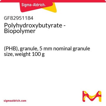 聚羟基丁酸酯-生物聚合物 (PHB), granule, 5&#160;mm nominal granule size, weight 100&#160;g