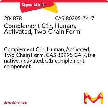 Complement C1r, Human, Activated, Two-Chain Form Complement C1r, Human, Activated, Two-Chain Form, CAS 80295-34-7, is a native, activated, C1r complement component.