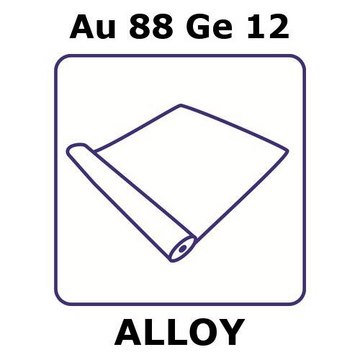 Gold-germanium eutectic alloy, Au88Ge12 foil, 0.2m coil, 1mm coil width, 0.025mm thickness