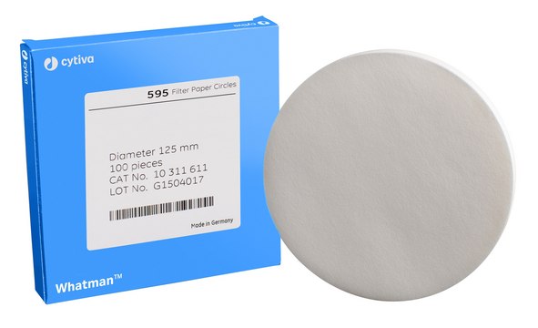 Whatman&#174; qualitative filter paper, Grade 595 circles, diam. 110&#160;mm, pack of 100