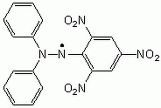 1,1-二苯基-2-苦基肼，自由基 DPPH, Free Radical, CAS 1898-66-4, is a cell-permeable, stable free radical that acts as a hydrogen radical scavenger.