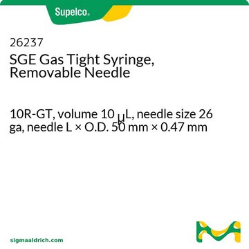 配备可拆卸针头的 SGE 气密注射器 10R-GT, volume 10&#160;&#956;L, needle size 26 ga, needle L × O.D. 50&#160;mm × 0.47&#160;mm