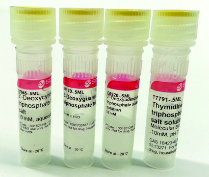 Deoxynucleotide Set, 10 mM Individual dNTPs for routine PCR; 0.5 mL each