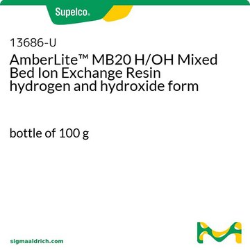 AmberLite&#8482; MB20 H/OH 混合床离子交换树脂 氢和氢氧型 bottle of 100&#160;g