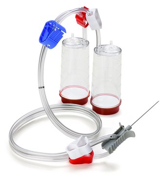 Steritest&#174; NEO Device For liquids in ampoules and collapsible bags. Red base canister with single needle for easy access. Single packed.