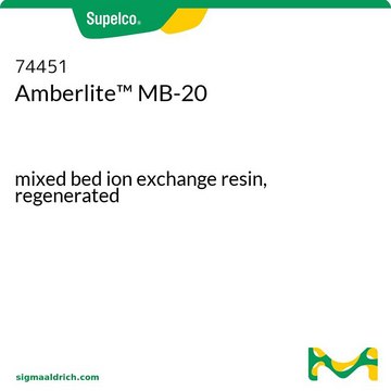 Amberlite&#8482; MB-20 mixed bed ion exchange resin, regenerated