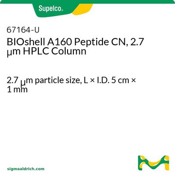 BIOshell A160 Peptide CN, 2.7 &#956;m HPLC Column 2.7&#160;&#956;m particle size, L × I.D. 5&#160;cm × 1&#160;mm