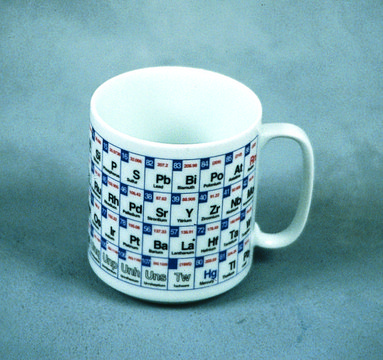 Periodic table coffee mug porcelain, 15 oz