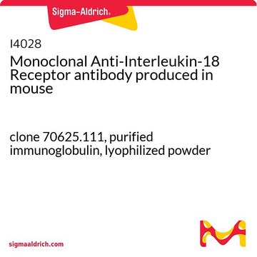 Monoclonal Anti-Interleukin-18 Receptor antibody produced in mouse clone 70625.111, purified immunoglobulin, lyophilized powder