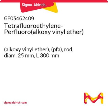Tetrafluoroethylene-Perfluoro(alkoxy vinyl ether) (alkoxy vinyl ether), (pfa), rod, diam. 25 mm, L 300 mm