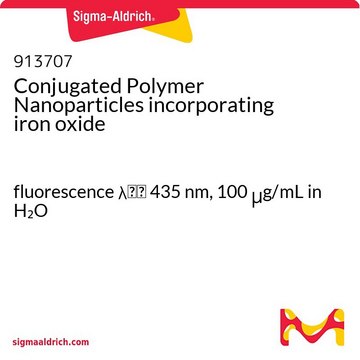 Conjugated Polymer Nanoparticles incorporating iron oxide fluorescence &#955;em&#160;435&#160;nm, 100&#160;&#956;g/mL in H2O