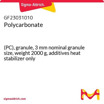 Polycarbonate (PC), granule, 3&#160;mm nominal granule size, weight 2000&#160;g, additives heat stabilizer only