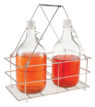 Safety wire bottle carrier 2 x 2.5&#160;lb (bottles), stainless steel