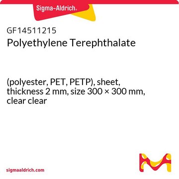 聚乙烯对苯二甲酸酯 (polyester, PET, PETP), sheet, thickness 2&#160;mm, size 300 × 300&#160;mm, clear clear