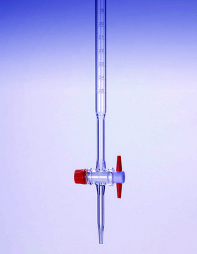 Pyrex&#174; Burettes, class AS works certified with PTFE key 25&#160;mL