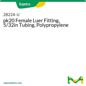 pk20 Female Luer Fitting, 5/32in Tubing, Polypropylene