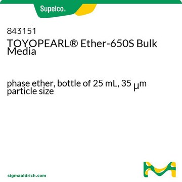 TOYOPEARL&#174; Ether-650S Bulk Media bottle of 25&#160;mL, phase ether, 35&#160;&#956;m particle size