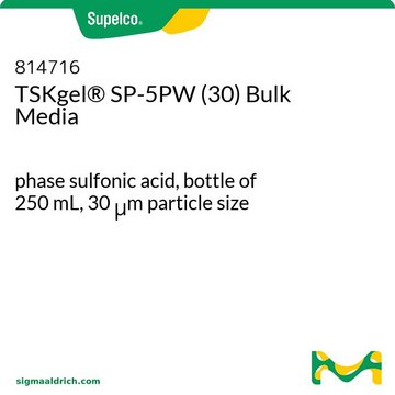 TSKgel&#174; SP-5PW (30) Bulk Media bottle of 250&#160;mL, phase sulfonic acid, 30&#160;&#956;m particle size